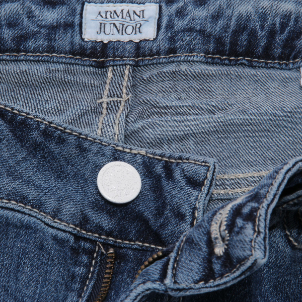 5514AB bermuda bimba GIRL ARMANI JUNIOR SUPER SLIM FIT denim WASHED shorts kid