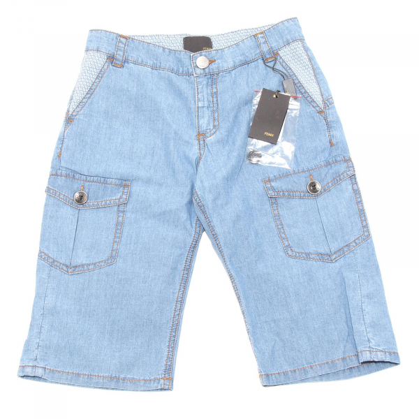 5514G bermuda jeans bimbo FENDI pantaloni trousers shorts kids