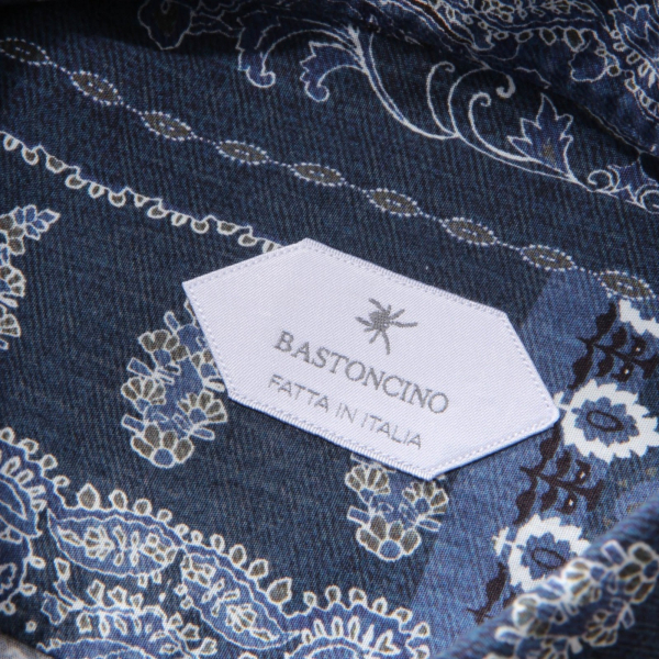 5515AI camicia uomo BASTONCINO man cotton shirt blue/green