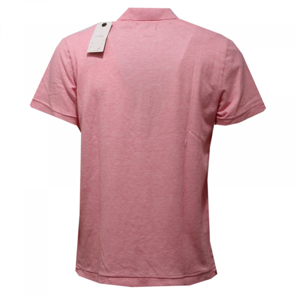 5521AC polo uomo M.GRIFONI DENIM flamed fabric pink cotton polo t-shirt men