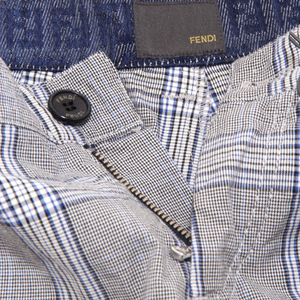5522G bermuda bimbo blu grigio panna nero FENDI pantaloni trouesers shorts kids
