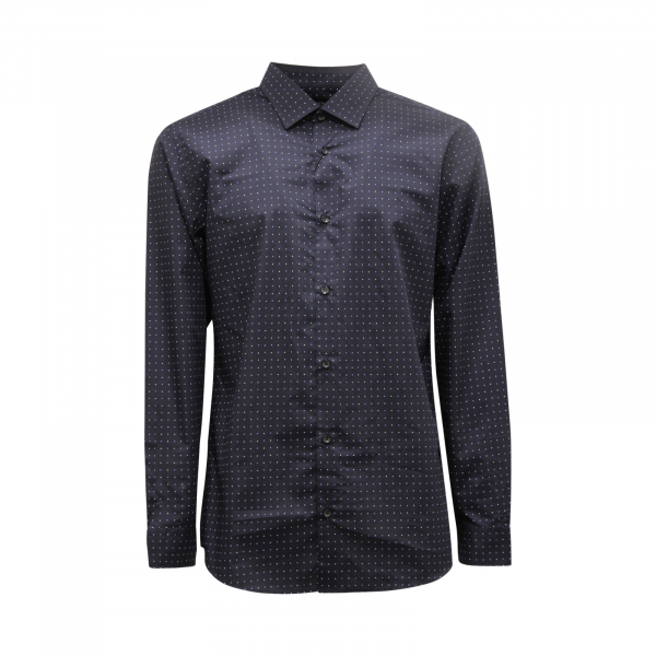 5523AR camicia uomo SELECTED HOMME EASY TO IRON man SLIM shirt blue