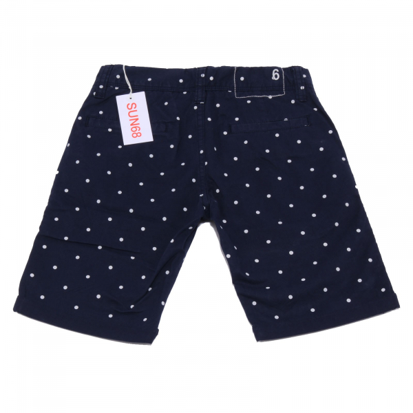 5526AB bermuda bimbo BOY SUN 68 blue/white pois garment dyed shorts kid
