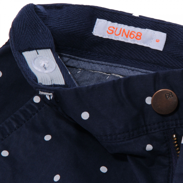 5526AB bermuda bimbo BOY SUN 68 blue/white pois garment dyed shorts kid