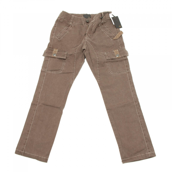 5527G pantalone tasconi marrone bimbo FENDI jeans trousers kids