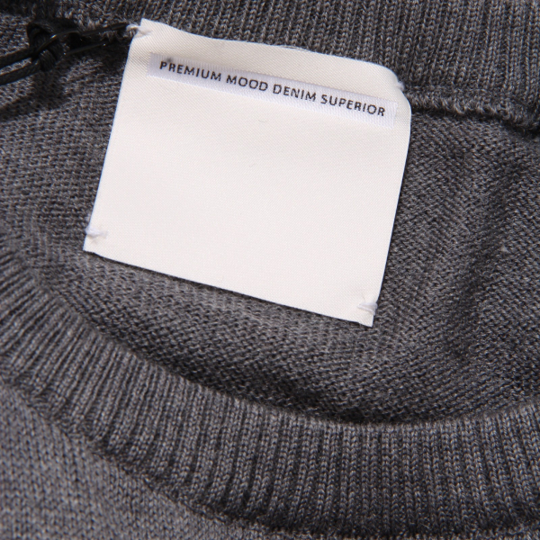 5528Z maglione uomo PREMIUM MOOD DENIM SUPERIOR wool GREY sweater man