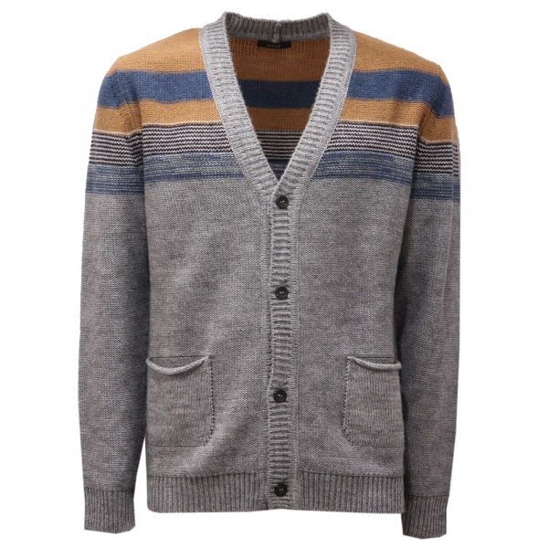 5530AF cardigan uomo KAOS grey wool blend sweater man