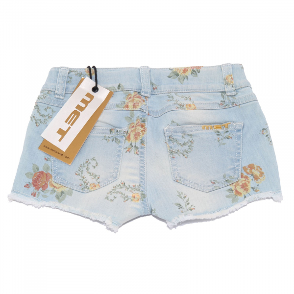 5531AB bermuda bimba GIRL MET vintage print denim shorts kid