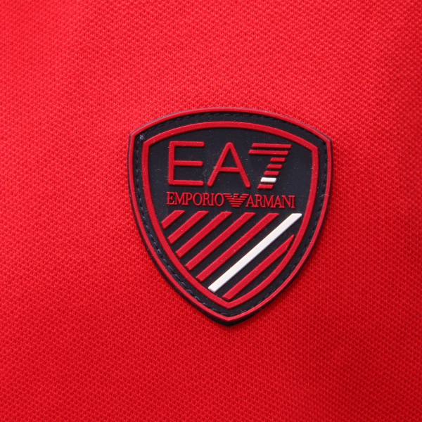 polo uomo EMPORIO ARMANI EA7 red cotton polo-shirt man