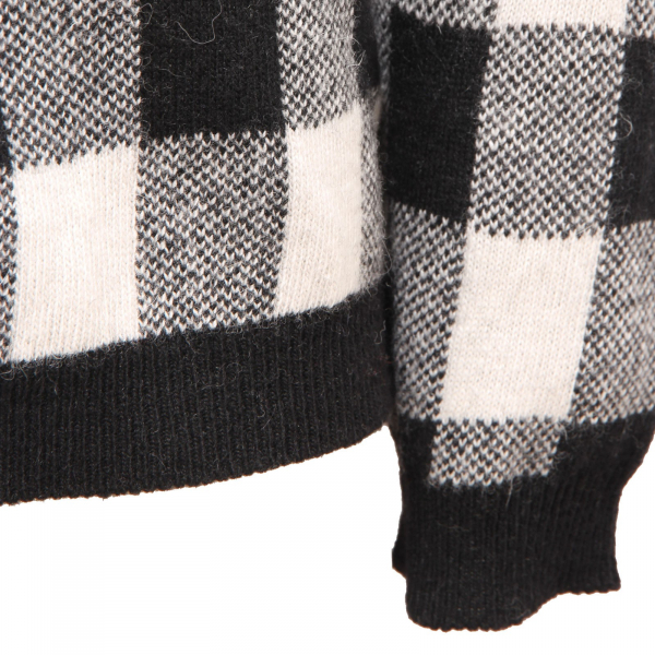 5537AF maglione uomo KAOS black/white wool blend sweater man