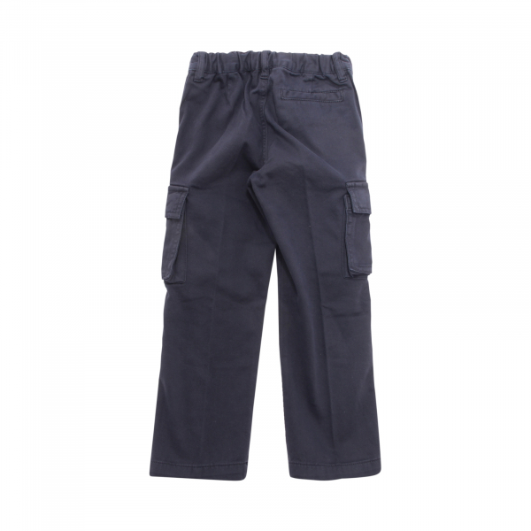 5548AQ pantalone cargo bimbo IL GUFO boy kids trousers blue