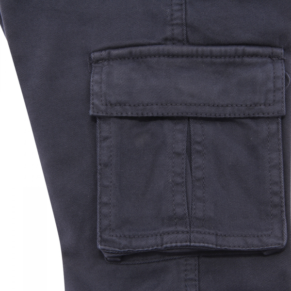 5548AQ pantalone cargo bimbo IL GUFO boy kids trousers blue