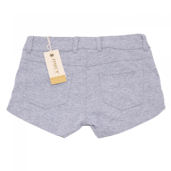 5561AB bermuda tuta bimba GIRL MET grey sweatpant raw cut shorts kid