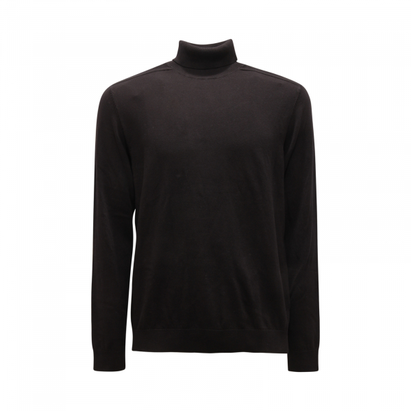5562AZ DOLCEVITA UOMO SELECTED MAN COTTON ROLL NECK SWEATER BLACK