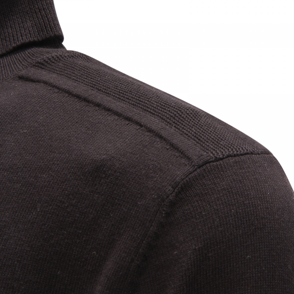 5562AZ DOLCEVITA UOMO SELECTED MAN COTTON ROLL NECK SWEATER BLACK