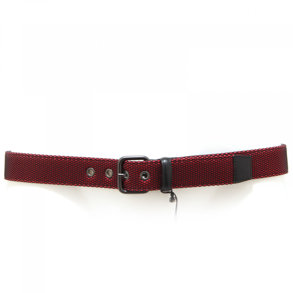 5566T cintura uomo ORCIANI pelle e tessuto rosso/nero belt men