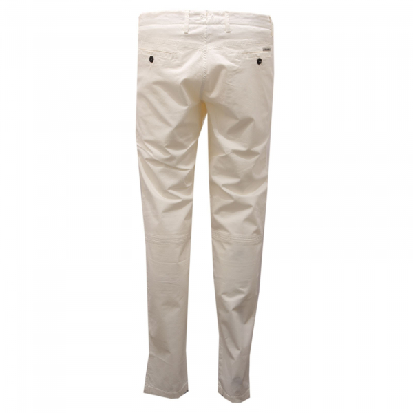 5567AE pantalone uomo MESSAGERIE off-white cotton trouser man