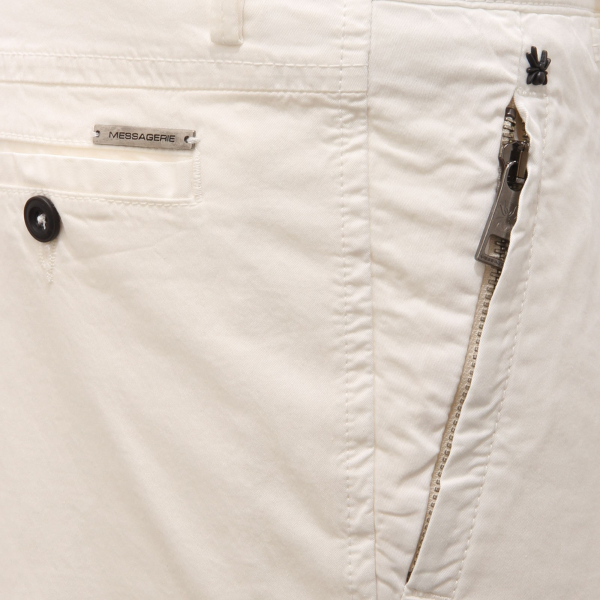 5567AE pantalone uomo MESSAGERIE off-white cotton trouser man