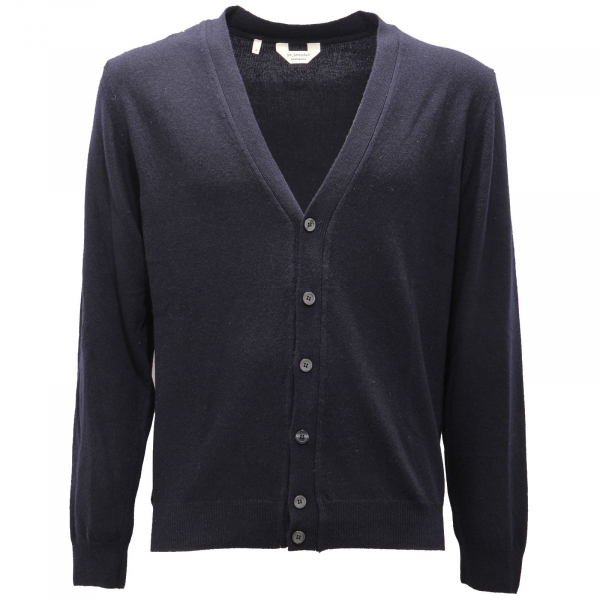 5570AF maglione cardigan uomo RE_BRANDED blue navy cashmere sweater man