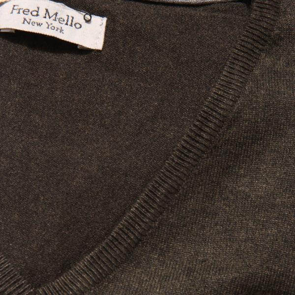 5571K maglione uomo FRED MELLO green melange sweater man