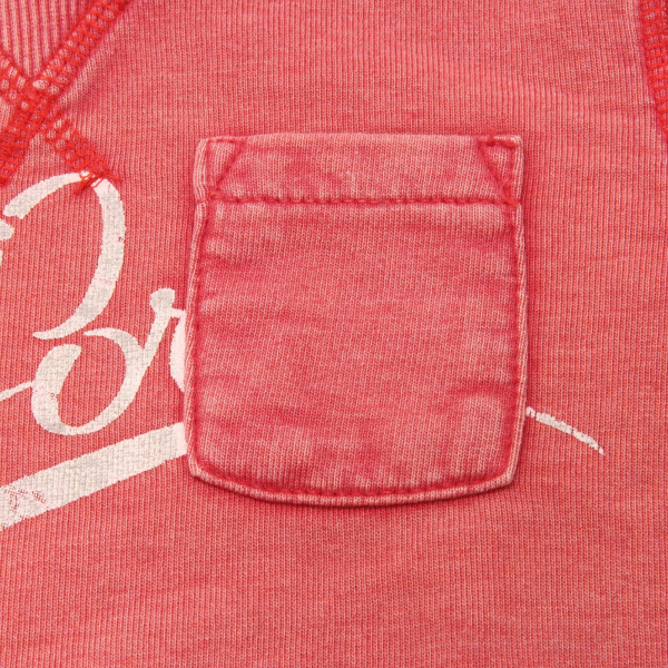 5579AE felpa bimbo boy SP1 delavé red cotton sweater kid