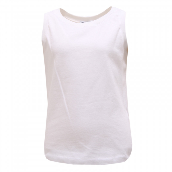 5589R  canotta bimba SIMONETTA abito fuxia/bianco top kid