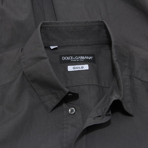 5592L camicia uomo grigia DOLCE&GABBANA D&G gold manica lunga camicie shirts men