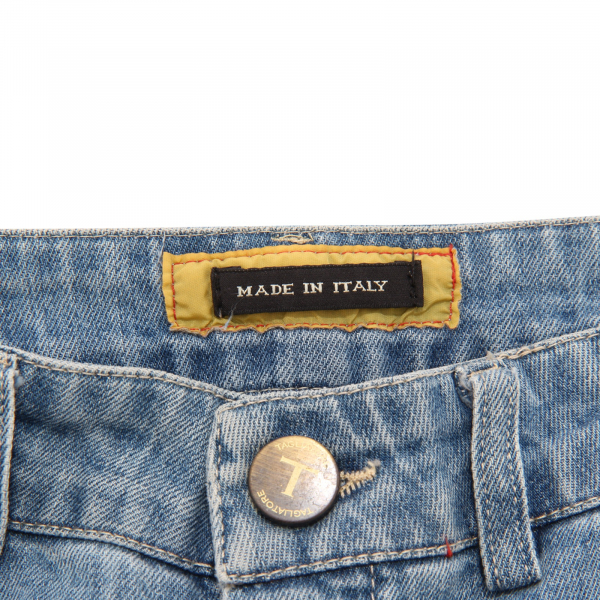 5594AQ jeans bimbo TAGLIATORE boy kids denim trousers blue