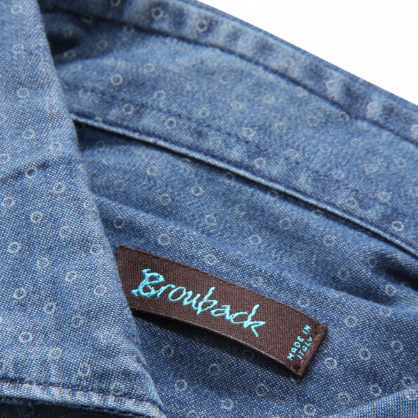 5594AS camicia uomo BROUBACK man denim shirt blue