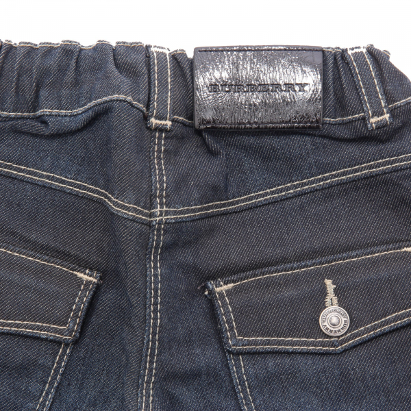 5605AG jeans bimba BURBERRY blu delave cotton pant trouser kid