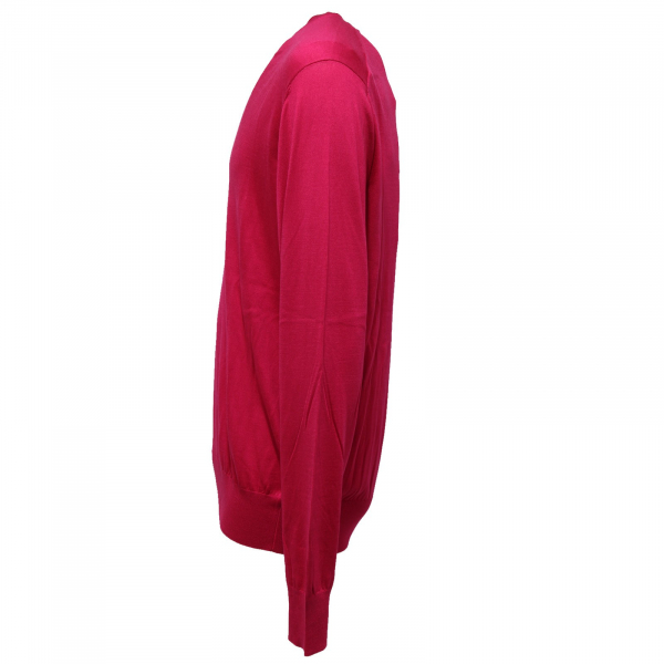 5621W maglione uomo DOLCE & GABBANA silk fuxia v-neck sweater man