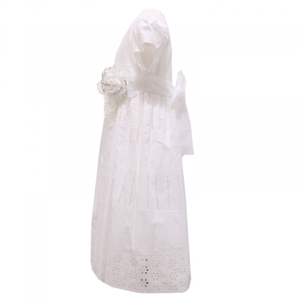 5648R vestito bimba CAF CHILDREN ATELIER FASHION abito cotone bianco dress kid