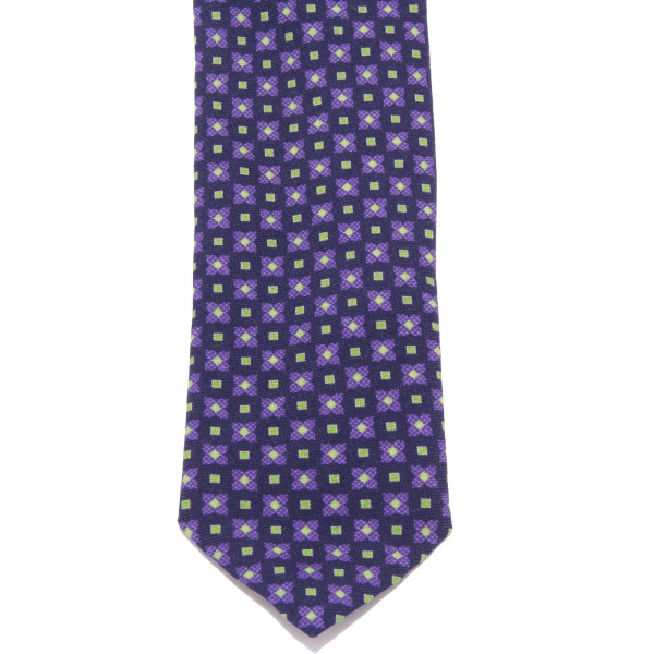 5651S cravatta uomo D BY D seta viola/blu silk tie men