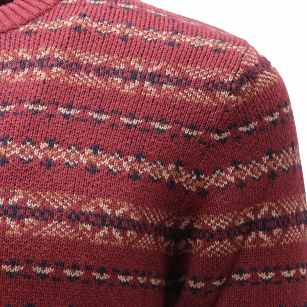 5674AF maglione uomo SELECTED brown cotton/wool sweater man