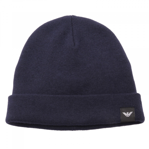 cuffia uomo EMPORIO ARMANI blue beanie hat man