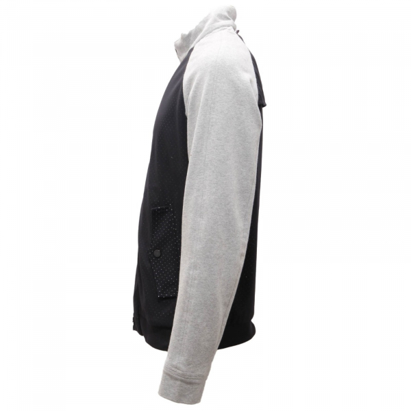5760AI giubbotto uomo PAOLO PECORA man jersey cotton jacket black/grey