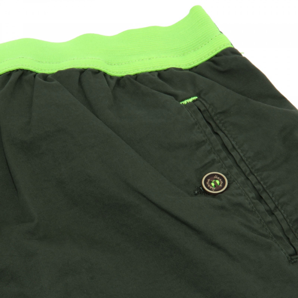 5763AB bermuda bimbo BOY BERNA GREEN garment dyed shorts kid