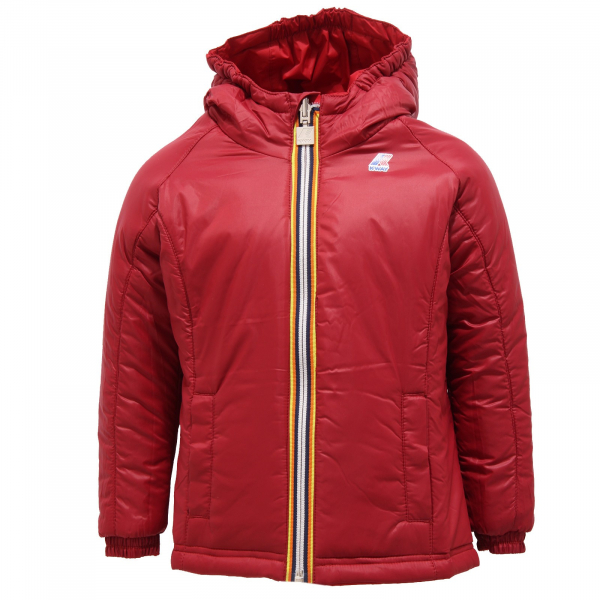 5780R giubbotto bimba girl K-WAY AUDE PADDED DOUBLE red jacket
