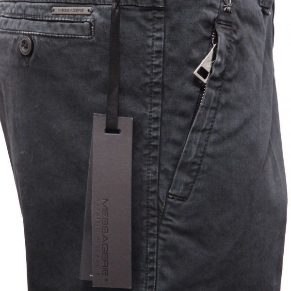 5781AL pantalone uomo MESSAGERIE man trousers black delavè