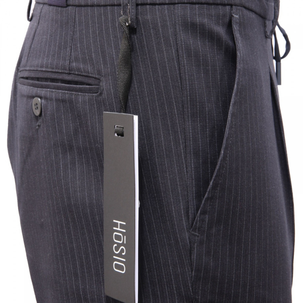5791AL pantalone uomo HOSIO man pinstripes wool trousers blue