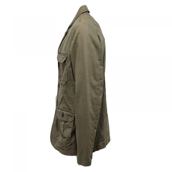 5805J giubbotto uomo DSTREZZED vintage green cotton blazer jacket man