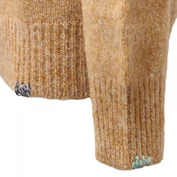 5819AI maglione uomo BOB TIMON man wool sweater light brown melange
