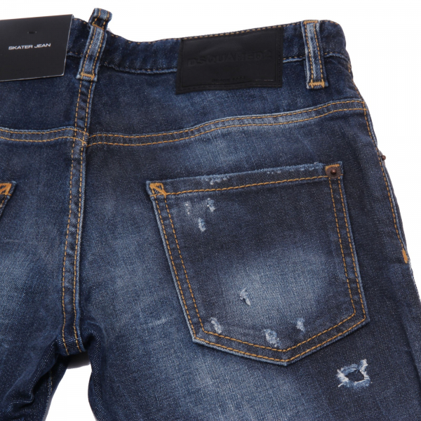 5823AB jeans bimbo BOY DSQUARED2 SKATER JEANS blue weathered look trouser kid