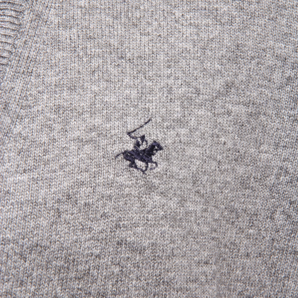 5831K cardigan uomo BEVERLY HILLS POLO CLUB grey melange sweater man