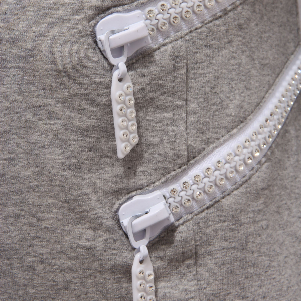 5836AC giacca felpa bimba GIRL MET grey sweat jacket kids