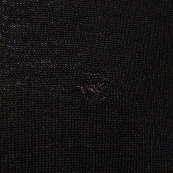 5838K cardigan uomo BEVERLY HILLS POLO CLUB black mix wool sweater man