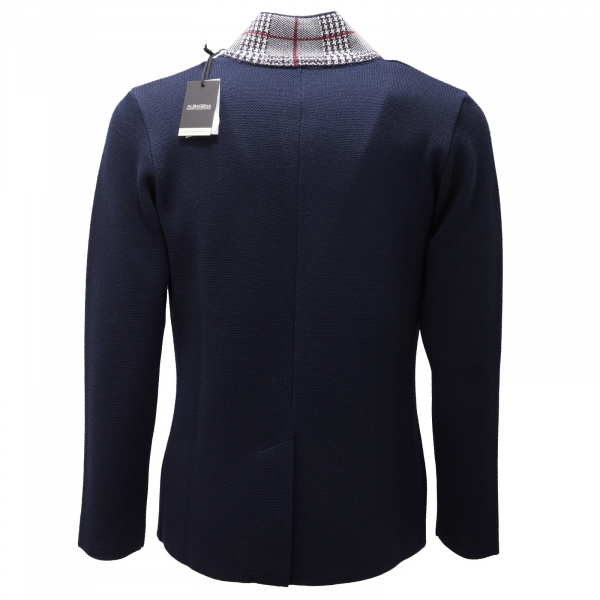 5841AD giacca uomo ALBARENA dark blue mix wool jacket men