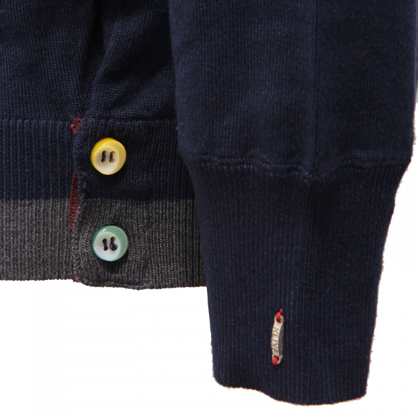 5842AF maglione uomo KLIXS JEANS blue viscose blend sweater man