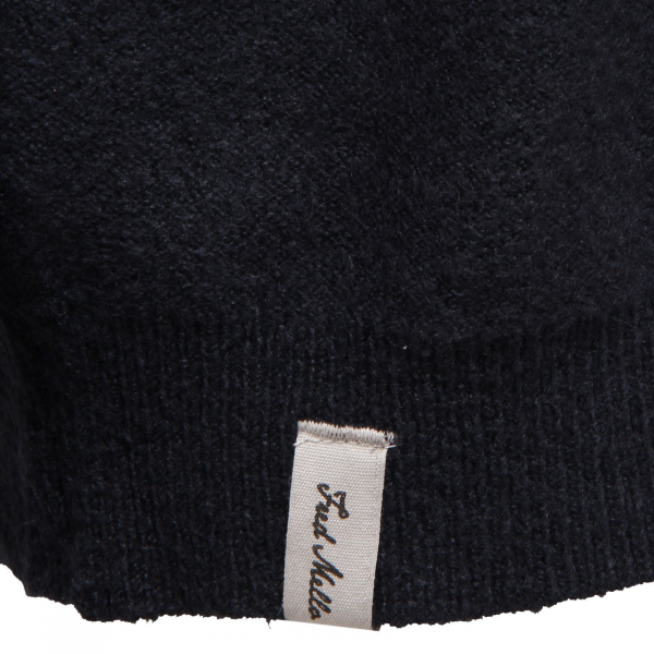 5876K maglione uomo FRED MELLO blue garment dyed sweater man