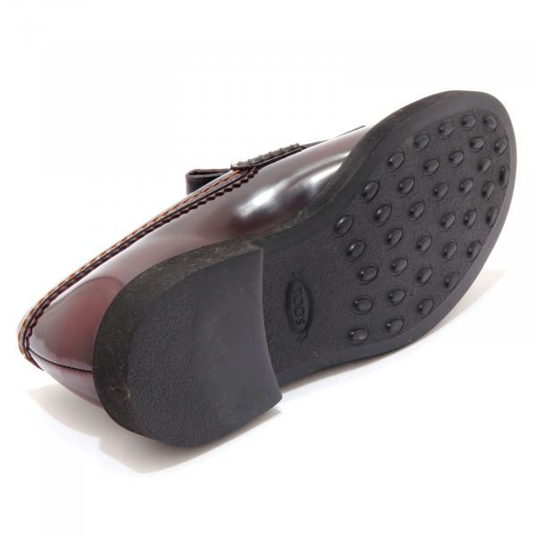 5892AE mocassino uomo TOD'S frangia nappina leather bordeaux loafer man